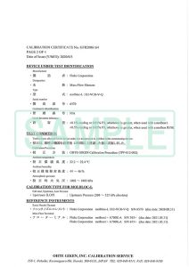 校正証明書